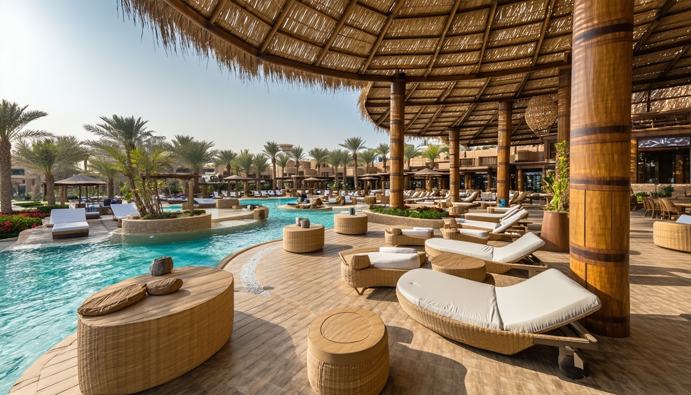 Relaxation areas and private cabanas at Aquaventure World Dubai